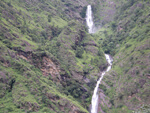 Breathtaking scene of mountain water fall