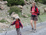 Small Nepali kid showing route in Kaligandaki