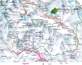 Annapurna Circuit Jomsom Trekking Map