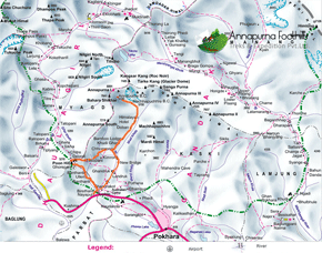 Annapurna Sanctuary Trekking Map