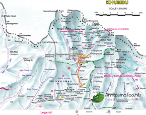 Mani Rimdu festival Trekking Map