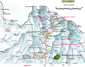 Phaplu Everest Base Camp Trekking Map