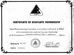 NMA Membership Certificatee